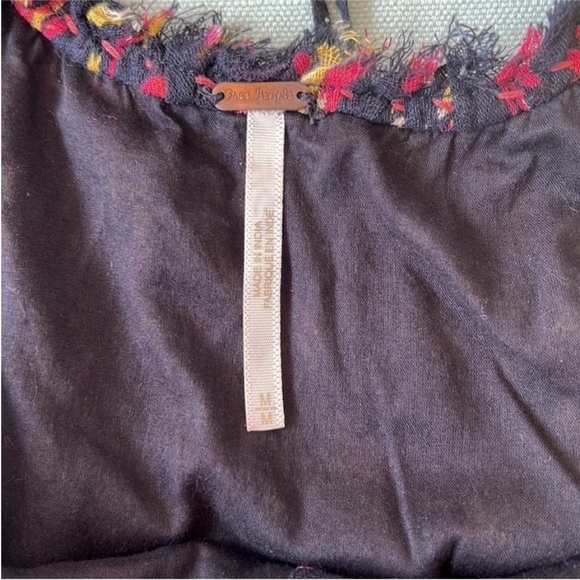 Free People Floral Print Raw Hem Butterfly Sleeve Top - Picture 6 of 9